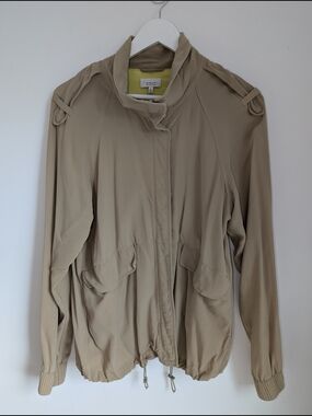 T.Babaton Silk Crepe Bomber Style Jacket M